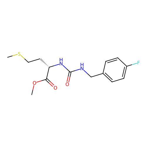 (S)-2-[3-(4-Fluoro-benzyl)-ureido]-4-methylsulfanyl-butyric acid methyl ester structure