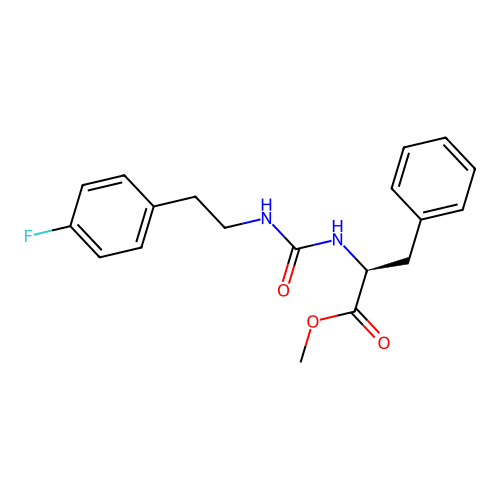 (S)-methyl 2-(3-(4-fluorophenethyl)ureido)-3-phenylpropanoate structure