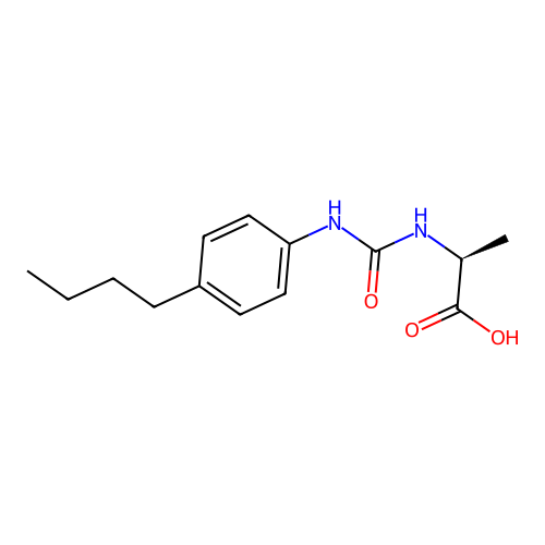 (S)-2-[3-(4-Butyl-phenyl)-ureido]-propionic acid structure