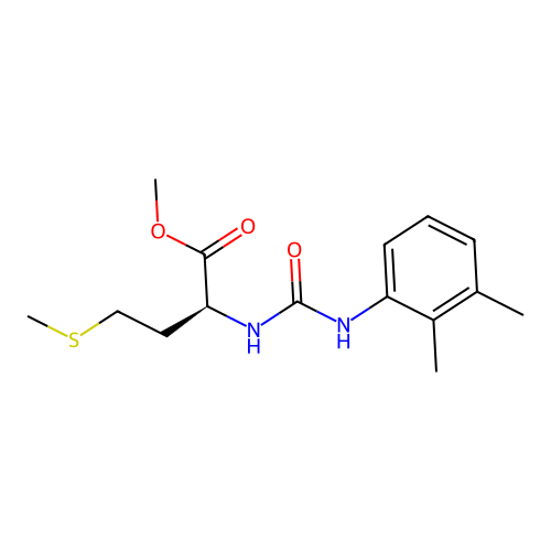 methyl (2S)-2-[(2,3-dimethylphenyl)carbamoylamino]-4-methylsulfanylbutanoate structure