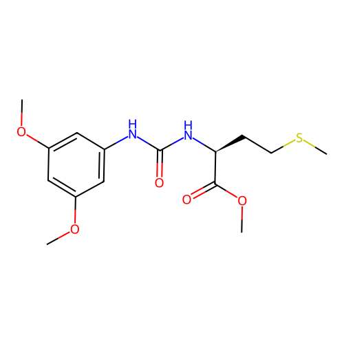 (S)-methyl 2-(3-(3,5-dimethoxyphenyl)ureido)-4-(methylthio)butanoate structure