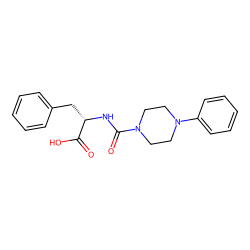 (2S)-3-phenyl-2-[(4-phenylpiperazine-1-carbonyl)amino]propanoic acid structure