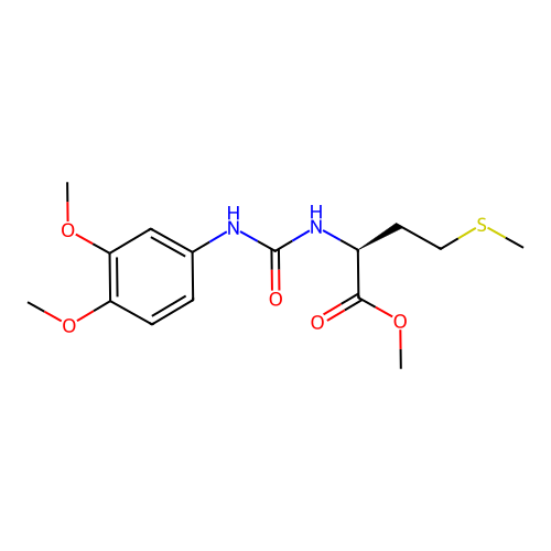 methyl N-[(3,4-dimethoxyphenyl)carbamoyl]-L-methioninate structure