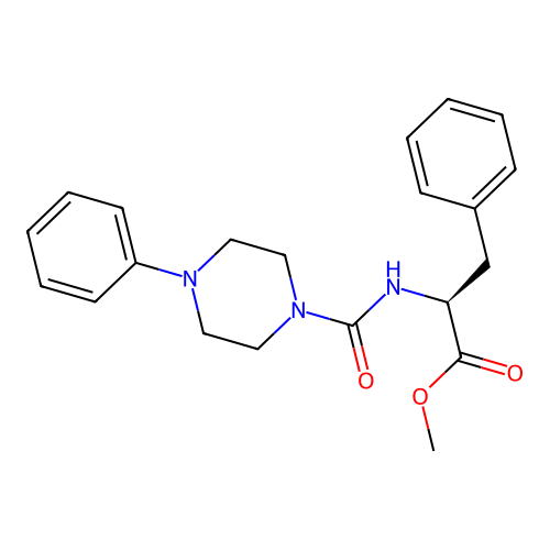 methyl N-[(4-phenylpiperazin-1-yl)carbonyl]-L-phenylalaninate structure
