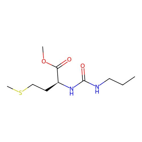 (S)-4-Methylsulfanyl-2-(3-propyl-ureido)-butyric acid methyl ester structure