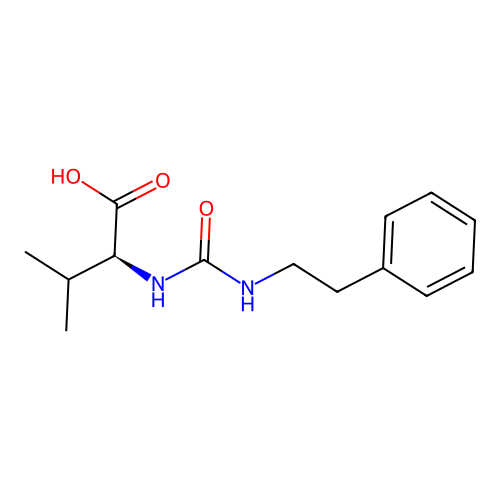 (S)-3-Methyl-2-(3-phenethyl-ureido)-butyric acid structure
