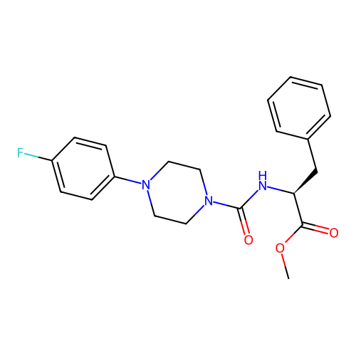 methyl N-{[4-(4-fluorophenyl)piperazin-1-yl]carbonyl}-L-phenylalaninate structure