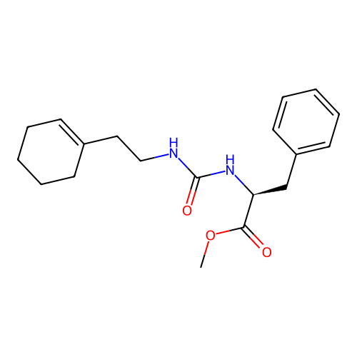 (S)-2-[3-(2-Cyclohex-1-enyl-ethyl)-ureido]-3-phenyl-propionic acid methyl ester structure