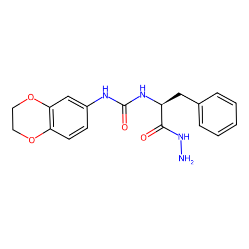 1-(2,3-dihydro-1,4-benzodioxin-6-yl)-3-[(2S)-1-hydrazinyl-1-oxo-3-phenylpropan-2-yl]urea structure