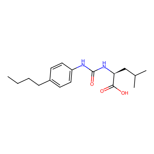(S)-2-[3-(4-Butyl-phenyl)-ureido]-4-methyl-pentanoic acid structure