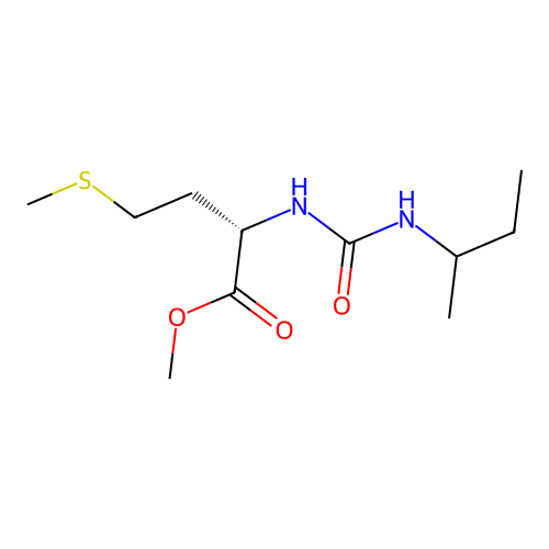 (S)-2-(3-sec-Butyl-ureido)-4-methylsulfanyl-butyric acid methyl ester structure