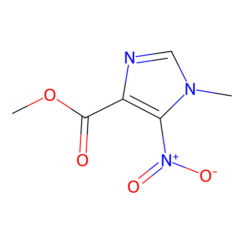Methyl 1-methyl-5-nitro-1H-imidazole-4-carboxylate structure