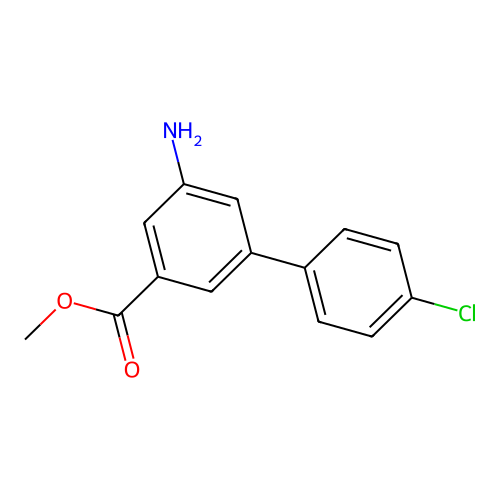 Methyl 5-amino-4'-chlorobiphenyl-3-carboxylate structure