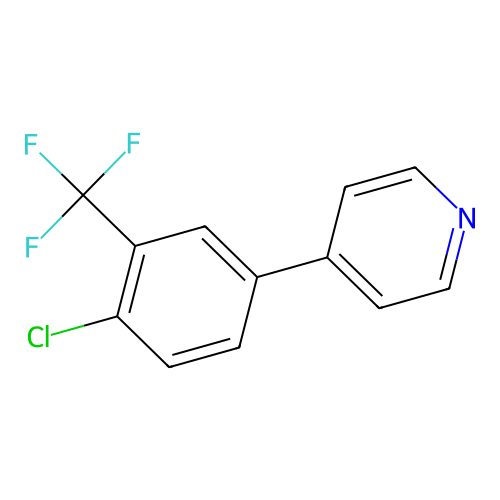 4-(4-Chloro-3-(trifluoromethyl)phenyl)pyridine structure