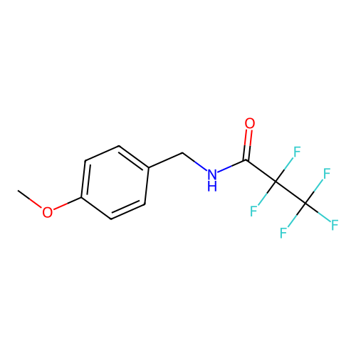 4-Methoxybenzylamine, N-pentafluoropropionyl structure
