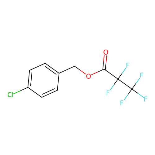 4-Chlorobenzyl alcohol, pentafluoropropionate structure