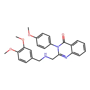 4(3H)-Quinazolinone, 3-(p-methoxyphenyl)-2-((veratrylamino)methyl)- structure