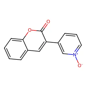 Coumarin, 3-(3-pyridyl)-, N-oxide structure