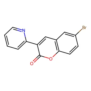 Coumarin, 6-bromo-3-(2-pyridyl)- structure