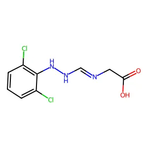 Glycine, N-(((2,6-dichlorophenyl)amino)iminomethyl)- structure