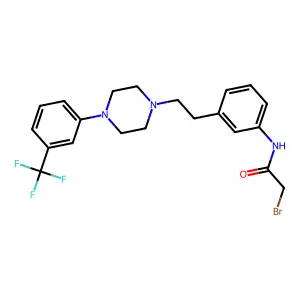1-(2-(3-Bromoacetamidophenyl)ethyl)-4-(3-trifluoromethylphenyl)piperazine structure