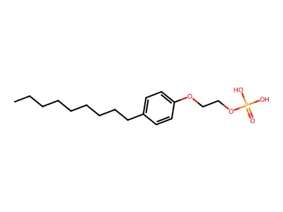 2-(4-壬基苯氧基)乙基磷酸二氢酯 structure