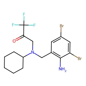 3-[(2-Amino-3,5-dibromobenzyl)(cyclohexyl)amino]-1,1,1-trifluoropropan-2-one structure