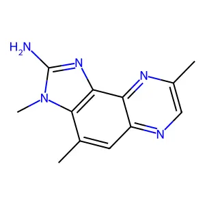2-Amino-3,4,8-trimethylimidazo(4,5-f)quinoxaline structure