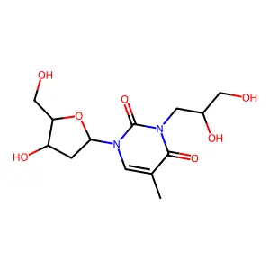 3-(2,3-Dihydroxypropyl)thymidine structure