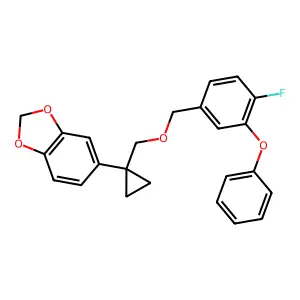 5-(1-(((4-Fluoro-3-phenoxybenzyl)oxy)methyl)cyclopropyl)-1,3-benzodioxole structure