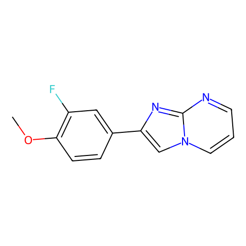 2-(3-Fluoro-4-methoxyphenyl)imidazo[1,2-a]pyrimidine structure
