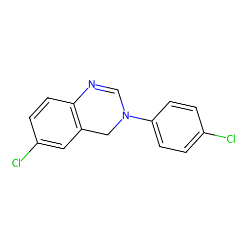 6-Chloro-3-(4-chlorophenyl)-3,4-dihydroquinazoline structure