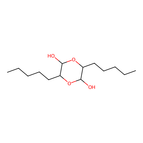 3,6-Dipentyl-1,4-dioxane-2,5-diol structure