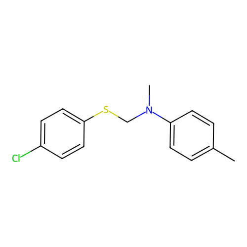 N-{[(4-Chlorophenyl)sulfanyl]methyl}-N,4-dimethylaniline structure