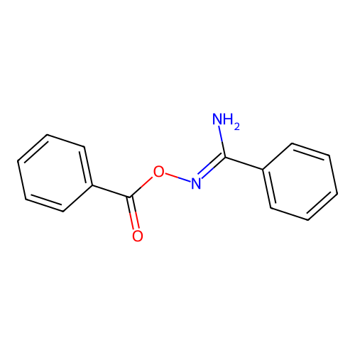 N'-(benzoyloxy)benzenecarboximidamide structure