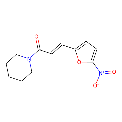 3-(5-Nitrofuran-2-yl)-1-piperidin-1-ylprop-2-en-1-one structure