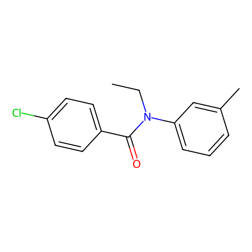 Benzamide, N-ethyl-N-(3-methylphenyl)-4-chloro- structure
