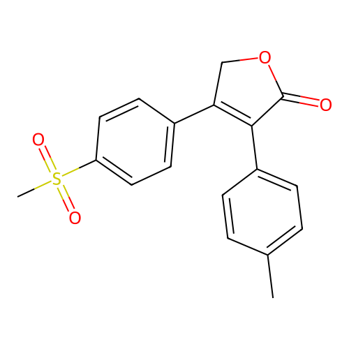 4-(4-(Methylsulfonyl)phenyl)-3-(P-tolyl)furan-2(5H)-one structure