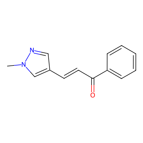 Propenone, 3-(1-methyl-1H-pyrazol-4-yl)-1-phenyl- structure
