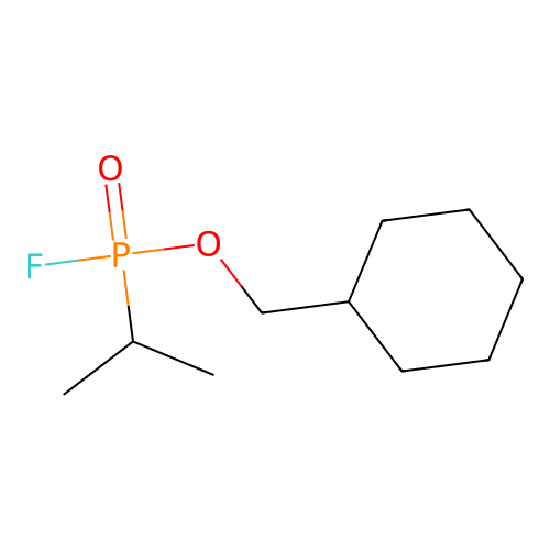 Cyclohexylmethyl isopropylphosphonofluoridate structure