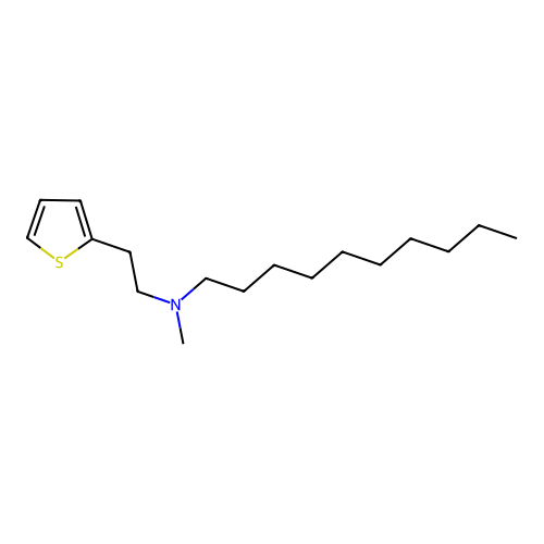 Ethylamine, N-decyl-N-methyl-2-(2-thiophenyl)- structure