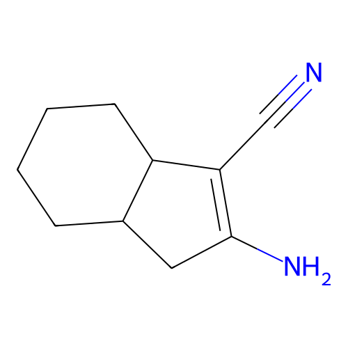 2-Amino-3a,4,5,6,7,7a-hexahydro-3H-indene-1-carbonitrile structure