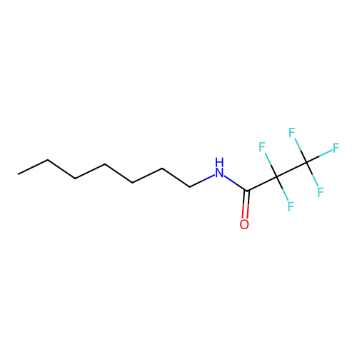 Pentafluoropropanamide, N-heptyl- structure