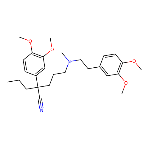 Desisopropyl N-propyl verapamil structure