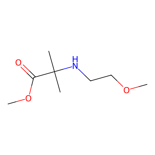 Methyl 2-[(2-methoxyethyl)amino]-2-methylpropanoate structure