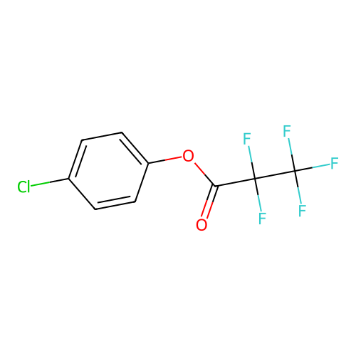 4-Chlorophenol, pentafluoropropionate structure