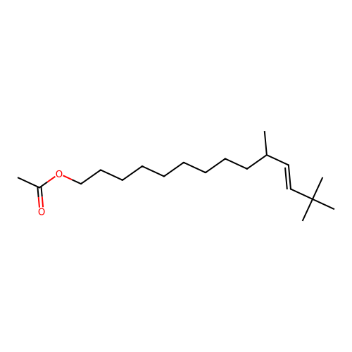 E-10,13,13-Trimethyl-11-tetradecen-1-ol acetate structure