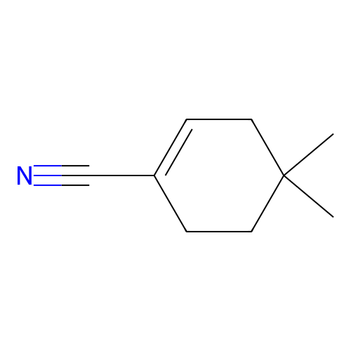 4,4-二甲基环己-1-烯甲腈 structure