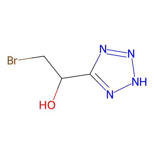 Ethanol, 2-bromo-1-(5-tetrazolyl)- structure