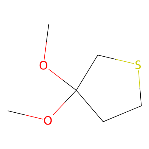 3,3-Dimethoxytetrahydrothiophene structure